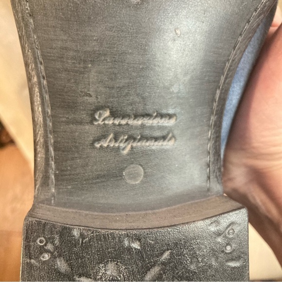 BACCO BUCCI Sz 9 Suede  Denim Look Lace Up Oxfords Made in Italy Wingtip Shoes - Picture 9 of 10